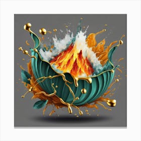 Fire And Water 1 Canvas Print