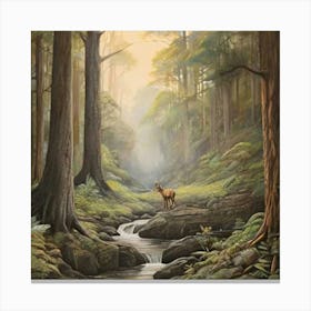 Deer In The Forest 1 Canvas Print