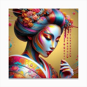 Japan Geisha Visual 136 Canvas Print