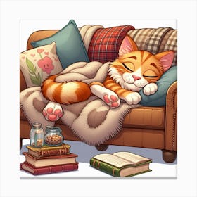 Sleepy Cat Canvas Print