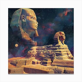 A Sphinx In Giza Lofi Illustration 1719991136 3 Canvas Print