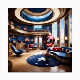 Living With Captain America Canvas Print