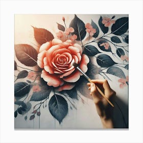 Rose Painting 1 Canvas Print