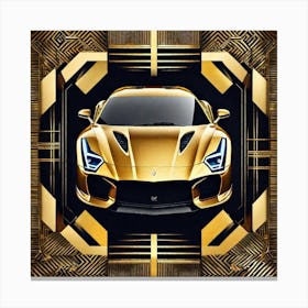 Gold Sports Car 9 Canvas Print
