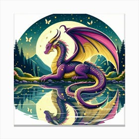 Purple Dragon Canvas Print