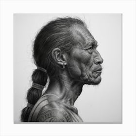 Portrait Of A Native Man Canvas Print