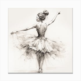 Ballerina Drawing Canvas Print