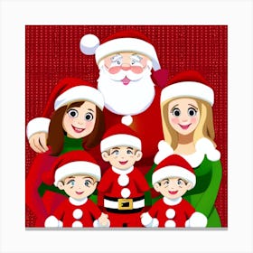 Family Portrait Of Santa Claus 1 Canvas Print