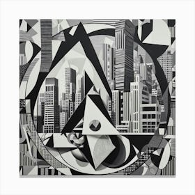 Black and White Abstract Art 226 Canvas Print