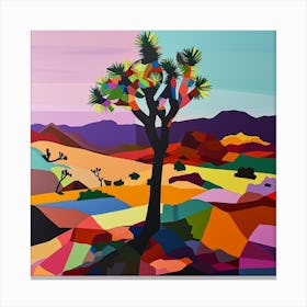 Colourful Abstract Joshua Tree National Park Usa 6 Canvas Print
