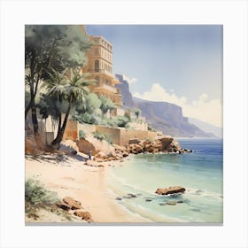 Blush Seaside Canvas Print