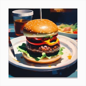 Burger 3 Canvas Print