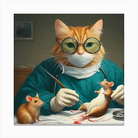 Doctor Cat 9 Canvas Print