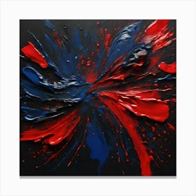 Red, Blue And Black Canvas Print