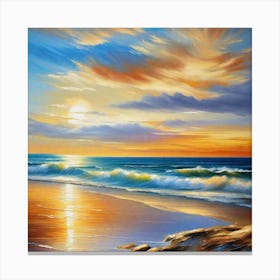 Sunset On The Beach 52 Canvas Print