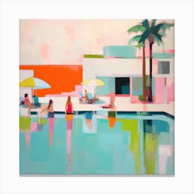 Pool Days Colorblock 14 Canvas Print