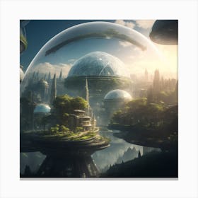 Futuristic City 1 Canvas Print