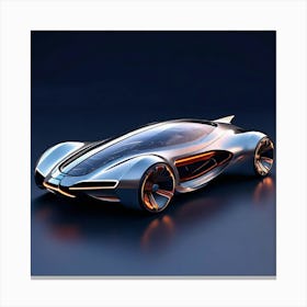 Futuristic Car 3D art print 2 Canvas Print