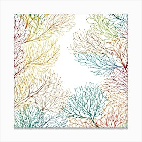 Background With Colorful Branches Canvas Print