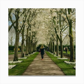 Keukenhof Gardens Netherlands Vintage Botanical 8 Canvas Print