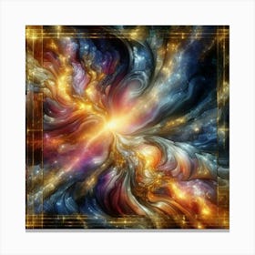 Radiant Mysterious Marble Light: Multicolor marble 1 Canvas Print