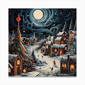 Vibrant Voyage into Yule Canvas Print