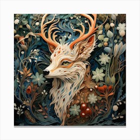 Deer In The Forest 4 Canvas Print