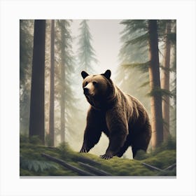 Bear In The Forest 1 Canvas Print