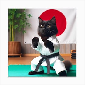 Karate Cat 4 Canvas Print