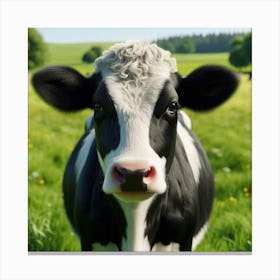 Cow In A Field 1 Canvas Print