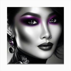 Black And Purple Makeup 1 Canvas Print