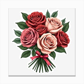 Bouquet Of Roses Canvas Print