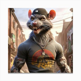 Rat In The City Canvas Print