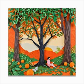 Orange Trees Canvas Print