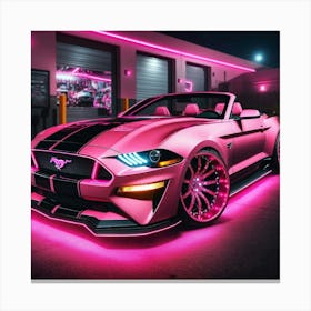 Pink Mustang 1 Canvas Print