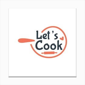 Let'S Cook Logo Canvas Print