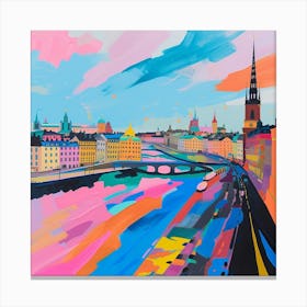 Abstract Travel Collection Stockholm Sweden 1 Canvas Print