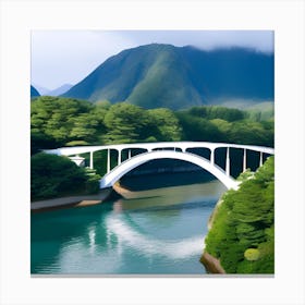 Bridge Over A River Canvas Print