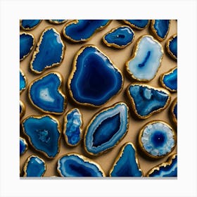 Default Blue Agate Art 2 Canvas Print