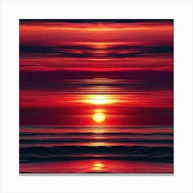 Sunset Over The Ocean 76 Canvas Print