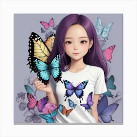 Butterfly Girl 1 Canvas Print