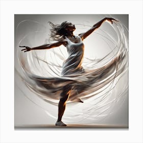Dancer In White Dress Canvas Print