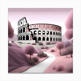 Rome Colossion Soft PInk Expressions Landscape Canvas Print