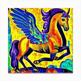 Yellow Pegasus Canvas Print