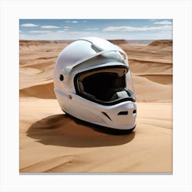 Helmet In The Desert Canvas Print