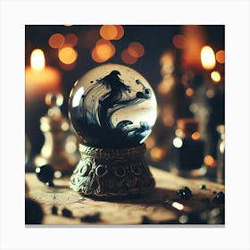 Spooky Crystal Ball Canvas Print