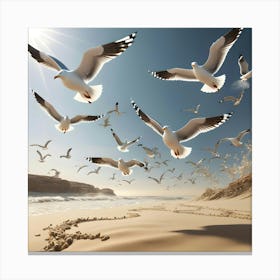 Seagulls 3 Canvas Print
