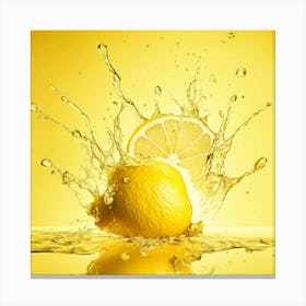 Lemon Splash Canvas Print