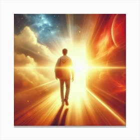 Man Walking Into Space Canvas Print