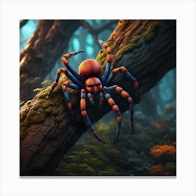 Spider In The Forest Canvas Print